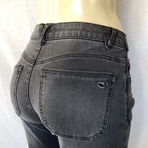 DEMOCRACY Jeans Tummy Control Size 6 DISTRESSED RIPPED Skinny Black Vintage NWOT